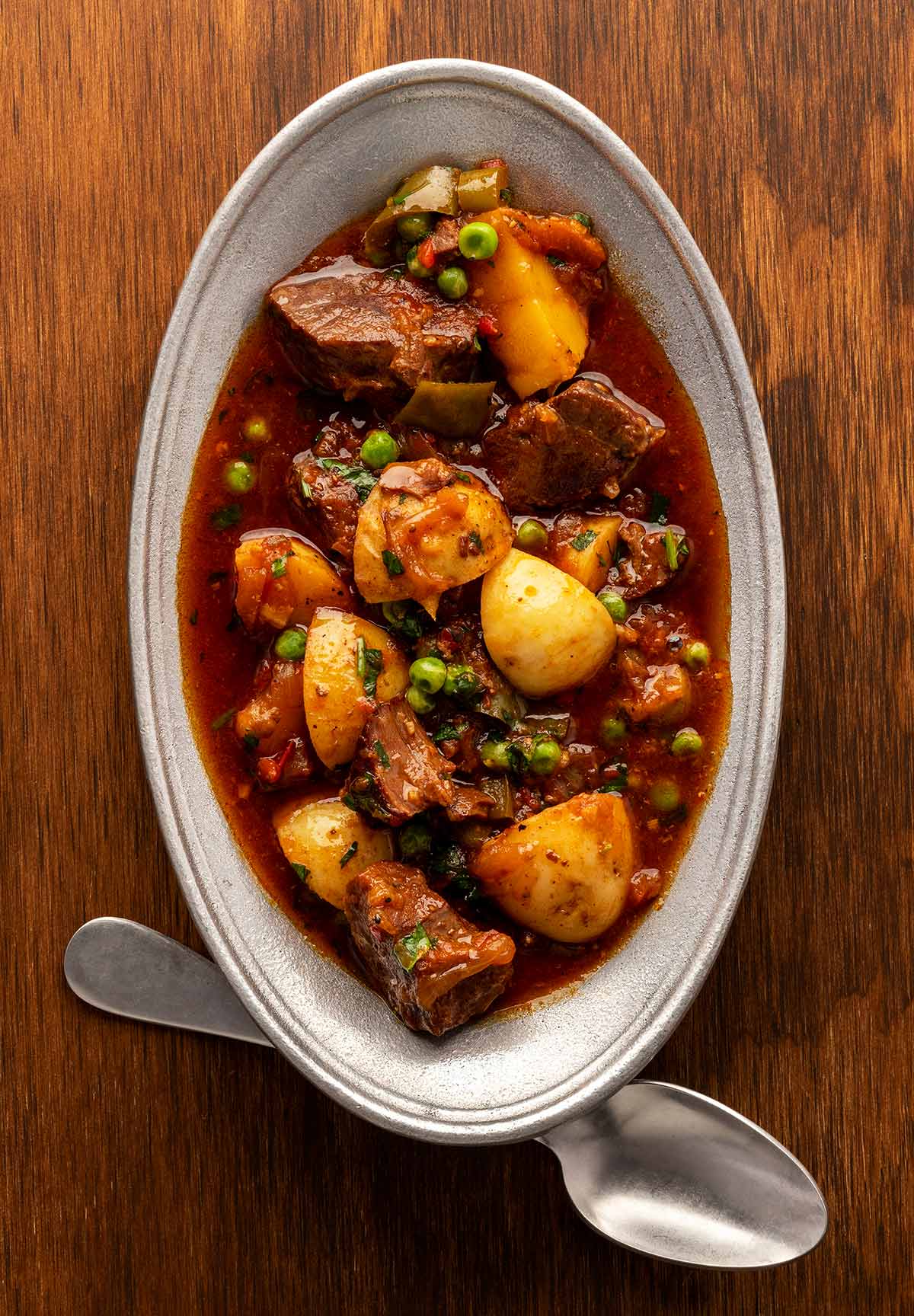 A North African venison stew in a serving bowl