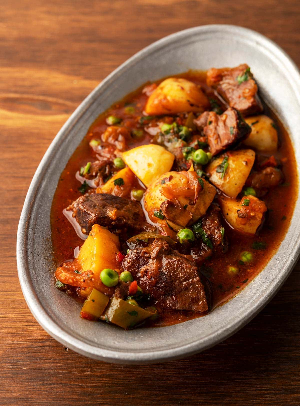 North African venison stew recipe in a serving bowl