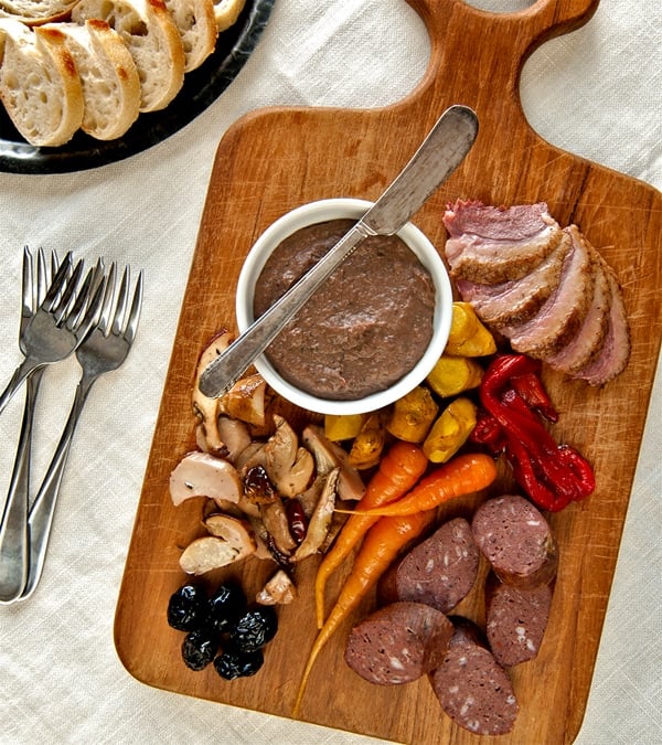 A charcuterie board. 