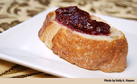 fig jam on toast