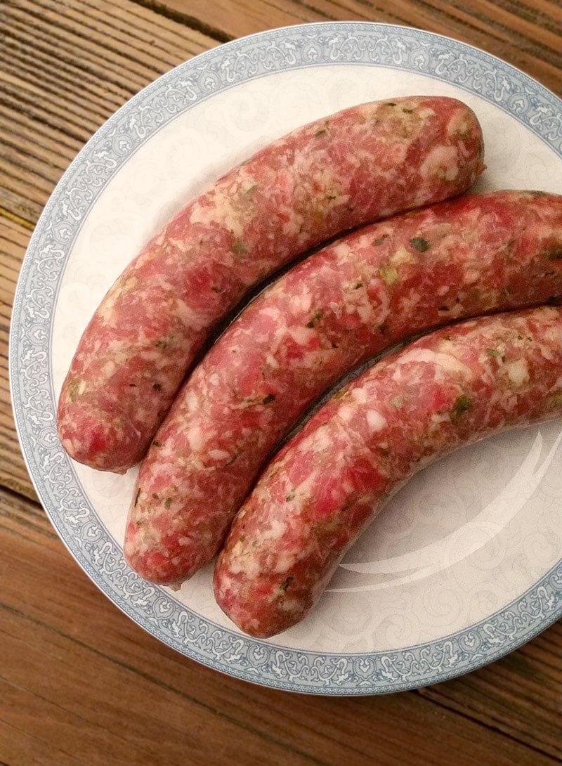 finished hmong sausage recipe on a plate