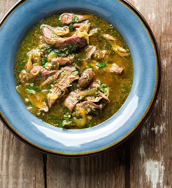 Sardinian hare stew in a bowl