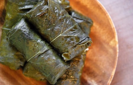 mallow leaf dolmas