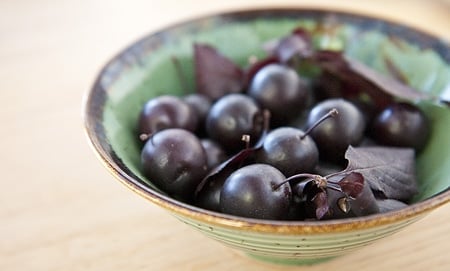 A bowl of wild plums