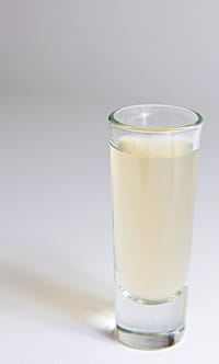 A glass of manzanita cider.