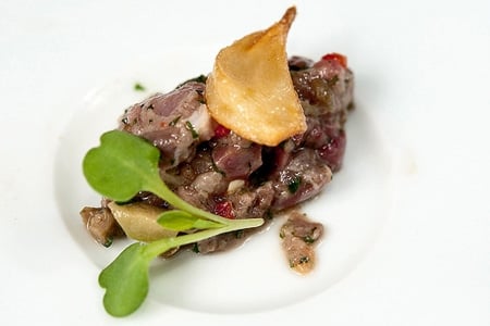 duck heart tartare