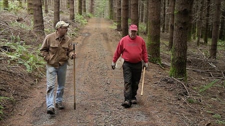 Hank Shaw and Jack Czarnecki hunting truffles