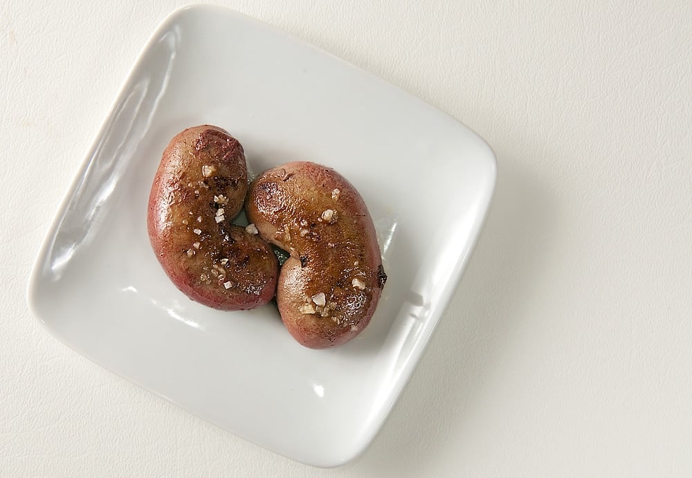 venison kidney recipe on a plate