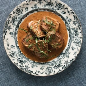 Venison steak Diane