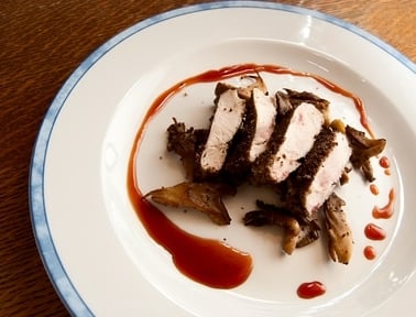 grouse recipe with wild rice and mushrooms