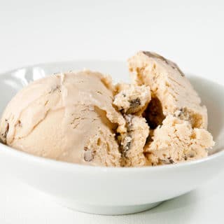 black walnut ice cream in a bowl
