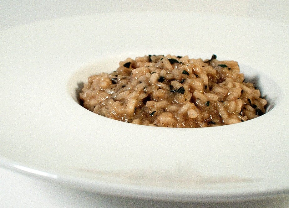 A bowl of turkey risotto