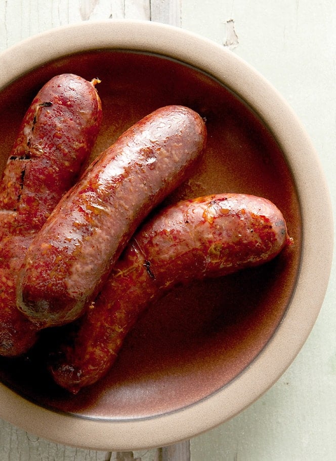 Finished andouille sausage recipe