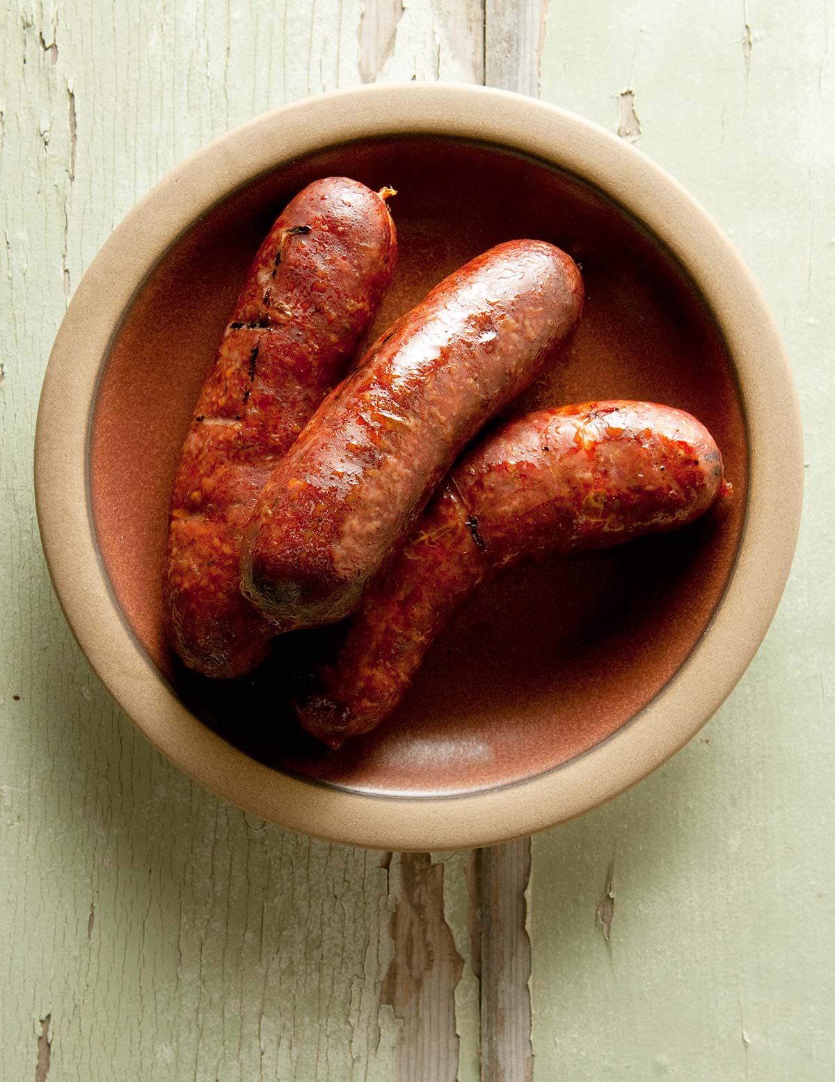 A plate of andouille sausage.