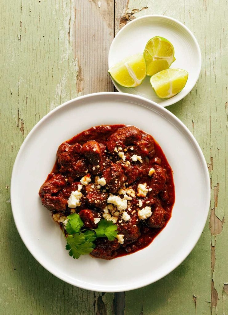 A bowl of chile colorado