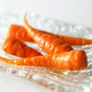 fermented carrots on a plate