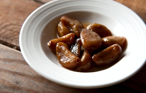 Preserved garlic in a bowl