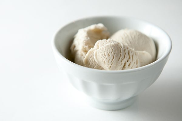 wild ginger ice cream in a bowl
