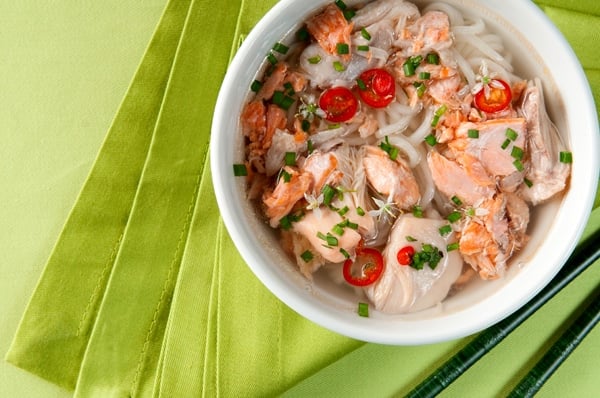 ricetta zuppa di testa di salmone