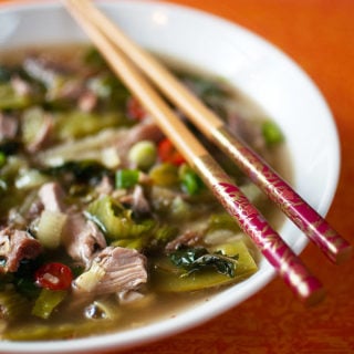 Hmong squirrel stew in a bowl