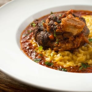 A plate of ossobuco milanese