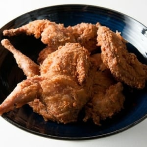 A bowl of buttermilk fried quail