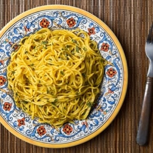 cattail pollen pasta