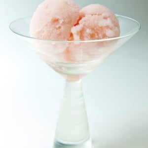 gooseberry sorbet recipe in a parfait glass