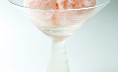gooseberry sorbet recipe in a parfait glass