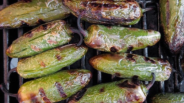 Roasting jalapenos to remove the skin