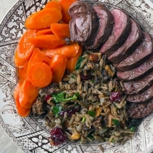 wild rice pilaf with duck