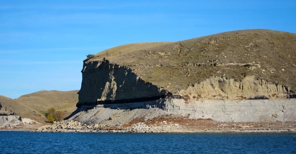 Shoreline of the lake where we fished 