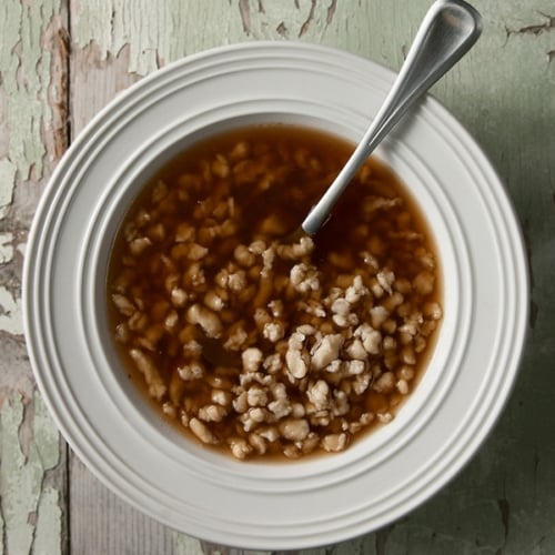 Duck Soup with Riebele Dumplings - German Riebele Dumplings