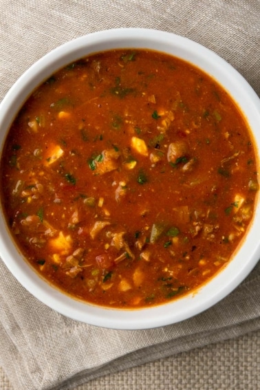 A bowl of Creole turtle soup.