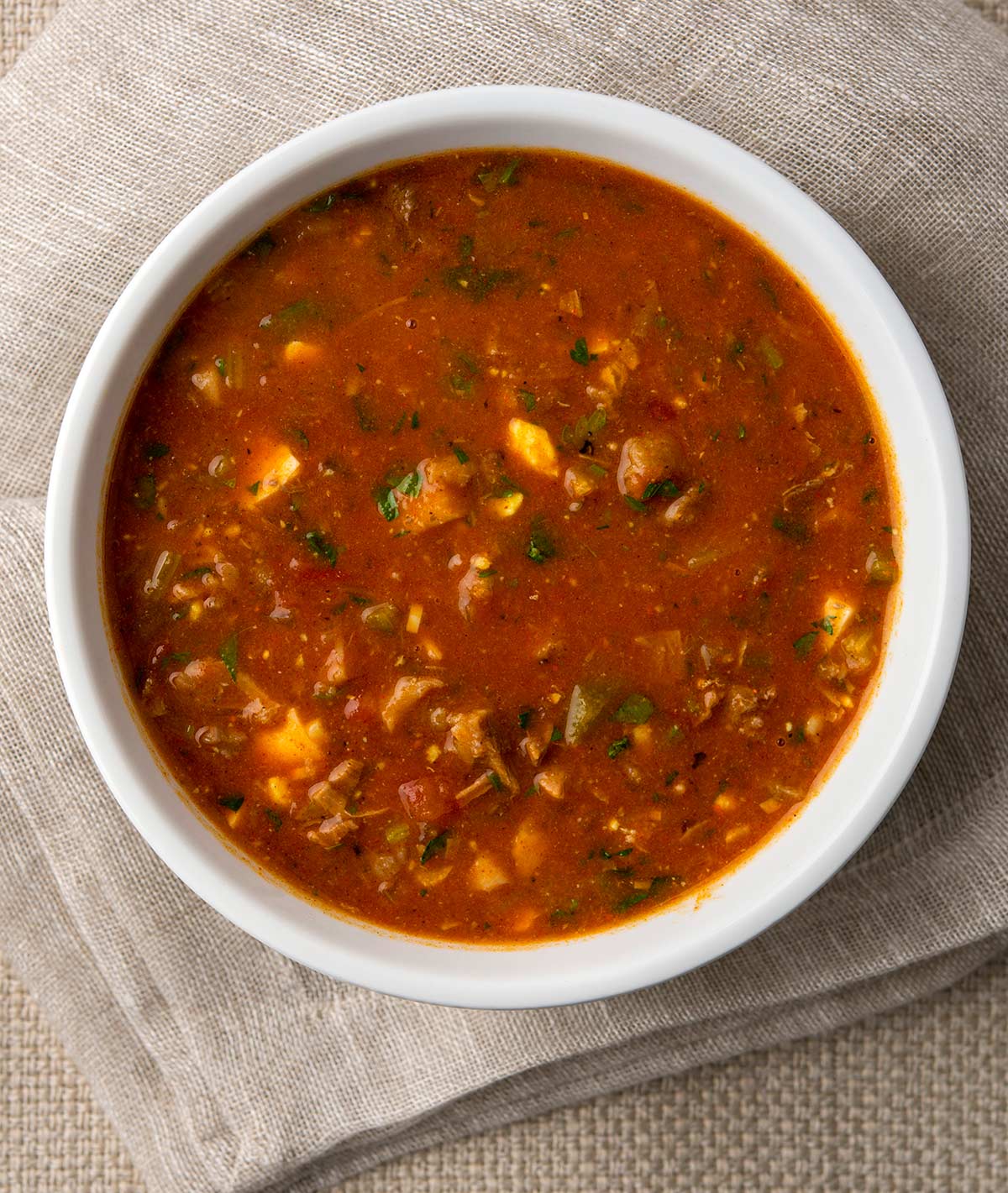 A bowl of Creole turtle soup.