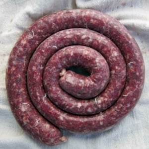 A ring of boerewors sausage