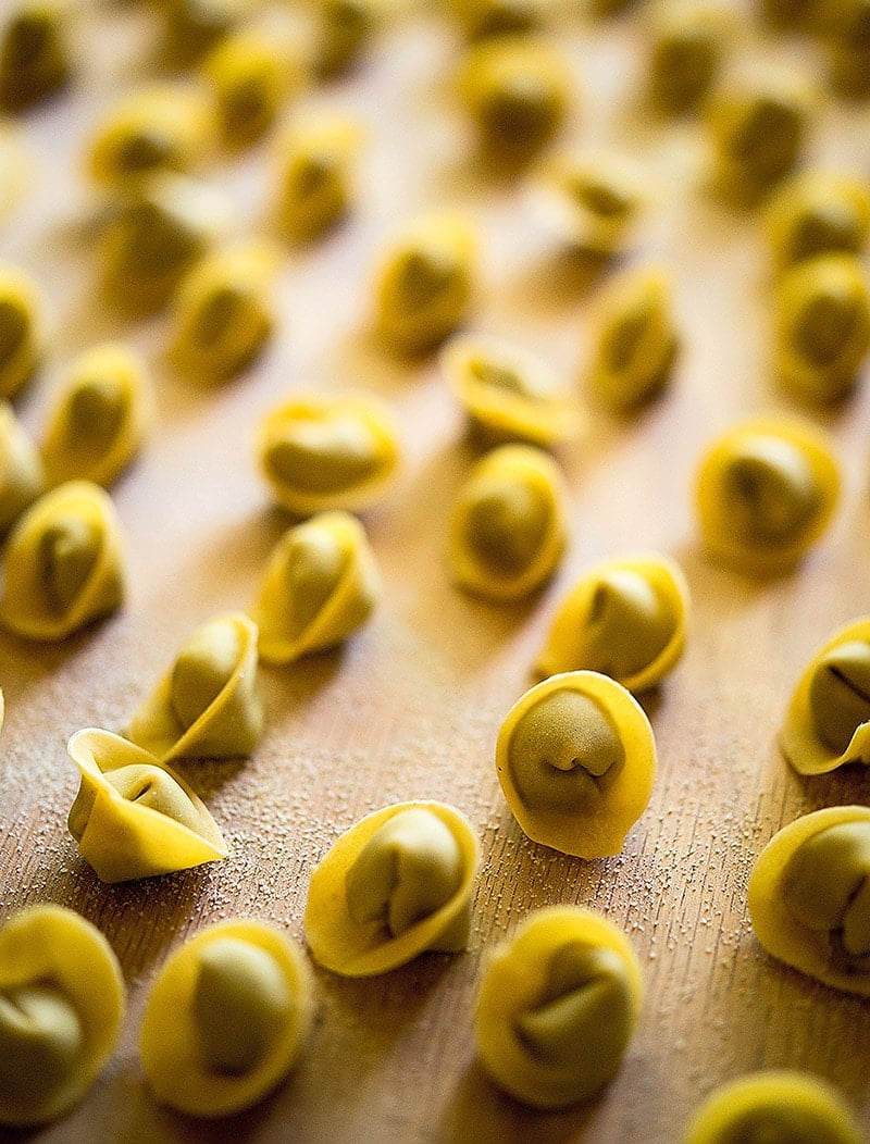 lots of mushroom tortellini