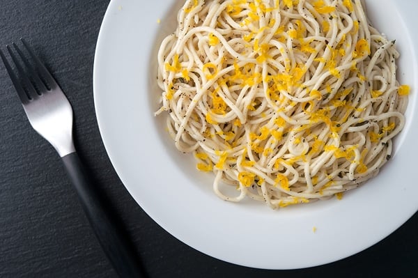 pasta with salt cured egg yolk