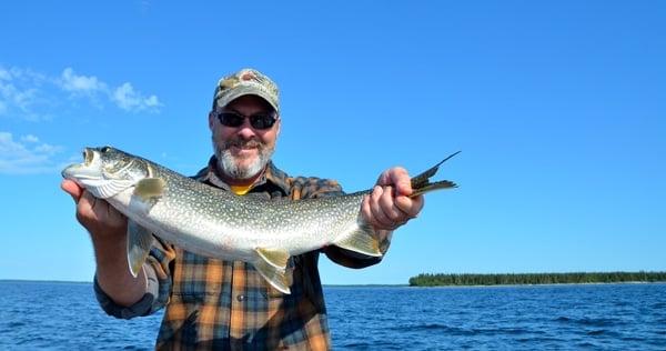 Hank Shaw with Lake trout
