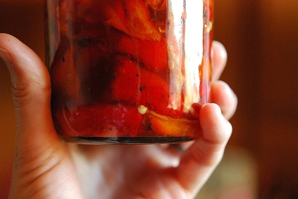 Canning roasted store red peppers