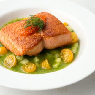 salmon with cucumber sauce recipe