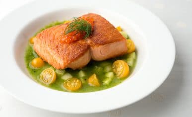 salmon with cucumber sauce recipe