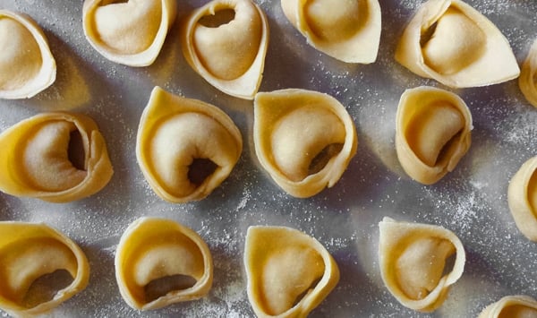 Lots of little tortellini. 