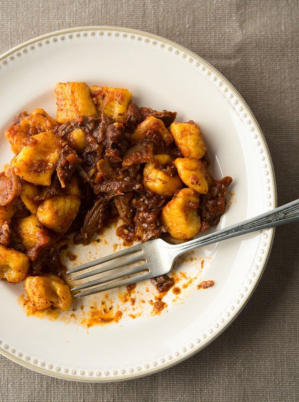 Duck sugo recipe in a bowl