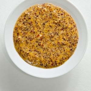 Homemade mustard in a bowl