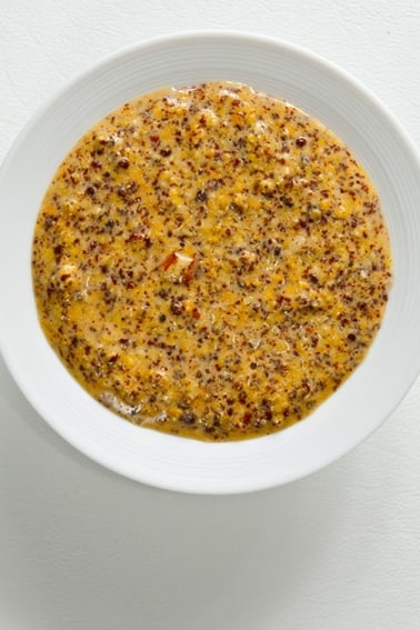 Homemade mustard in a bowl