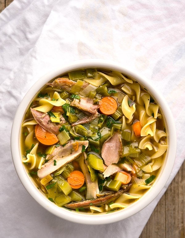 Pheasant noodle soup recipe