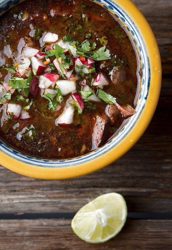 A bowl of chocolomo stew. 