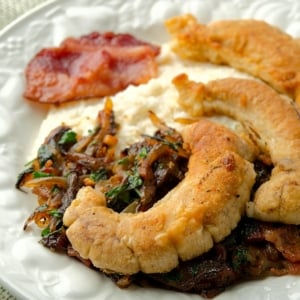 shad roe with bacon