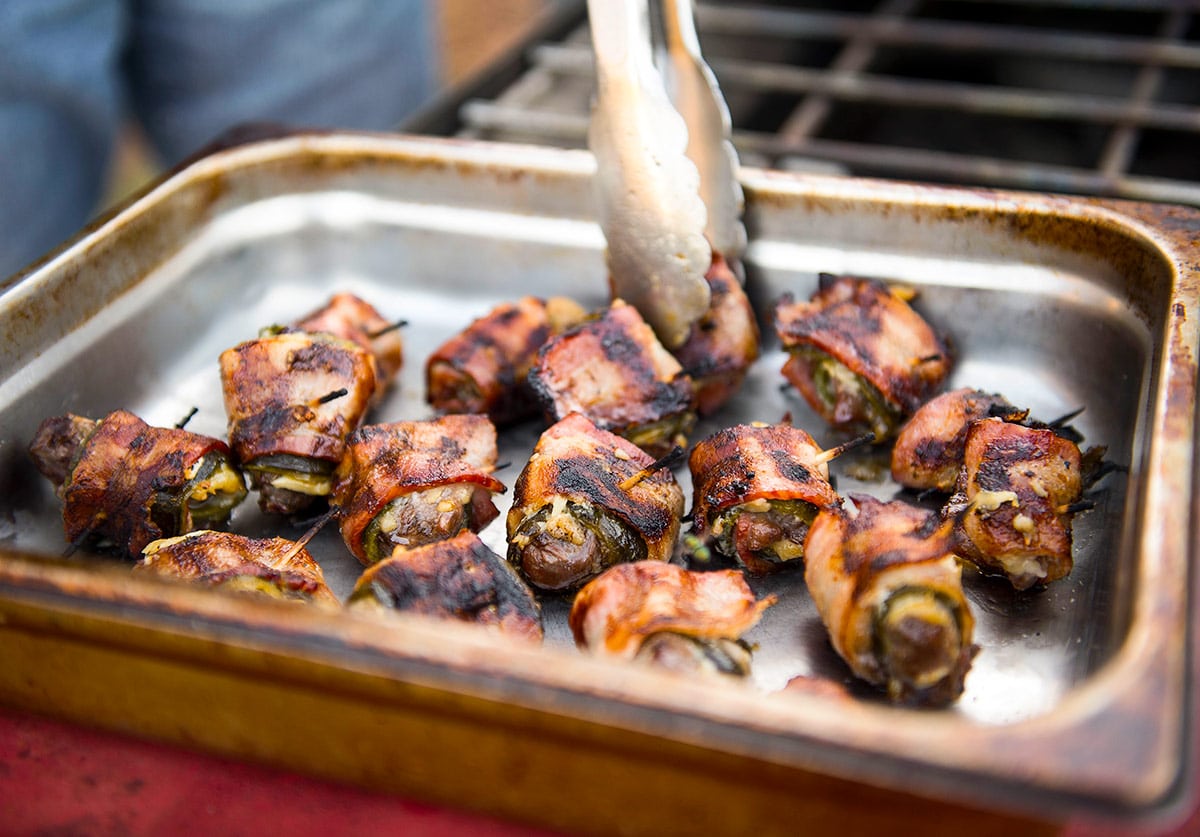 A tray of finished dove poppers. 